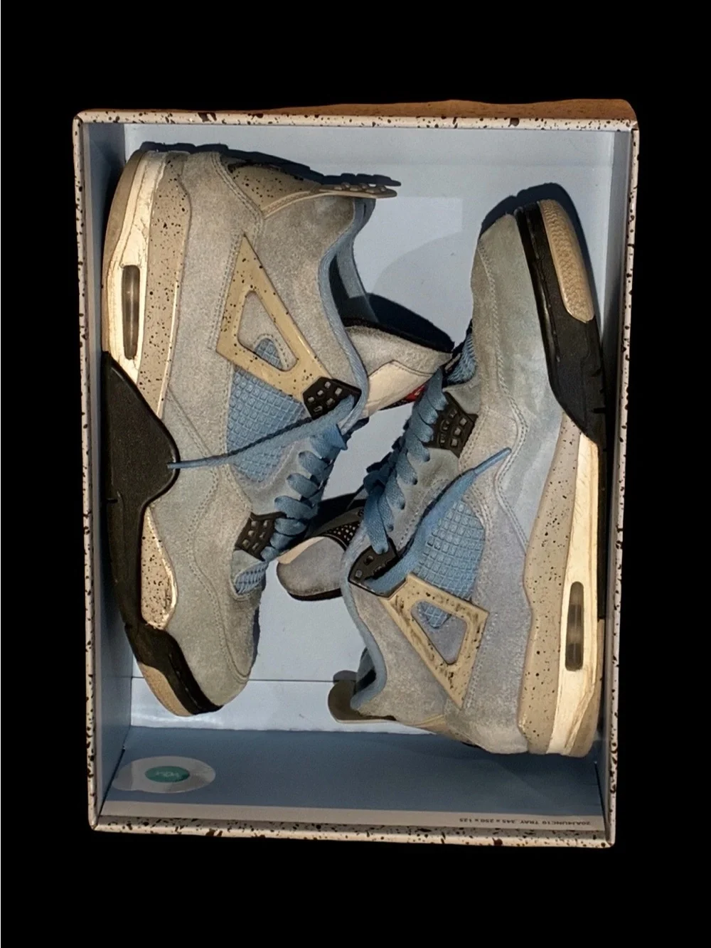 Jordan Air Jordan 4 Retro Grey and Light Blue Sneakers